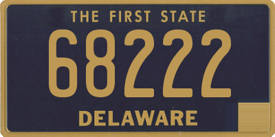 DE license plate 68222