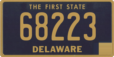 DE license plate 68223