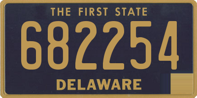 DE license plate 682254