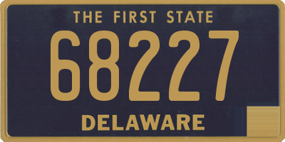 DE license plate 68227