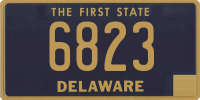 DE license plate 6823