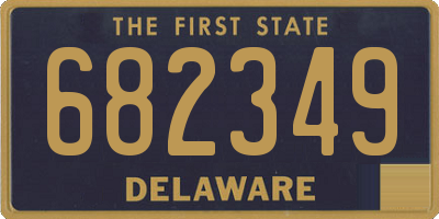DE license plate 682349