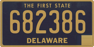 DE license plate 682386