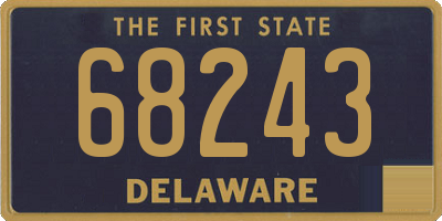 DE license plate 68243