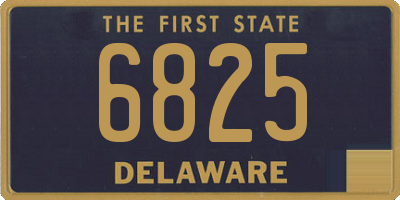 DE license plate 6825