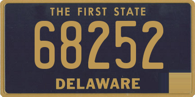 DE license plate 68252