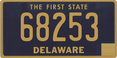 DE license plate 68253