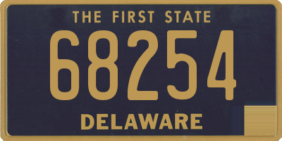 DE license plate 68254