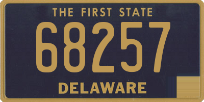 DE license plate 68257