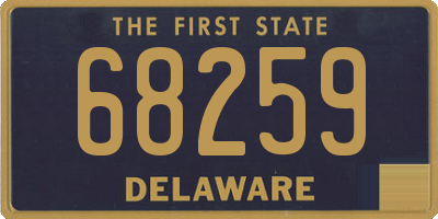 DE license plate 68259