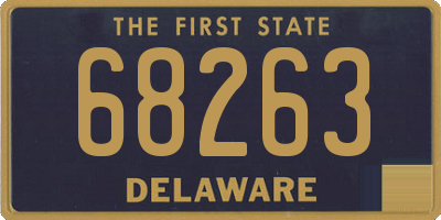 DE license plate 68263