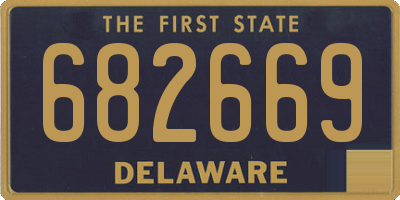 DE license plate 682669