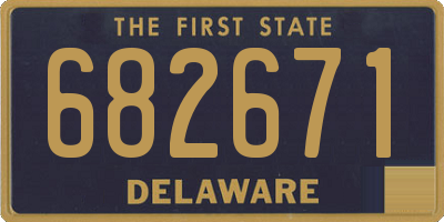 DE license plate 682671