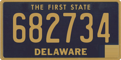 DE license plate 682734