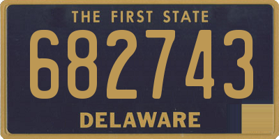DE license plate 682743