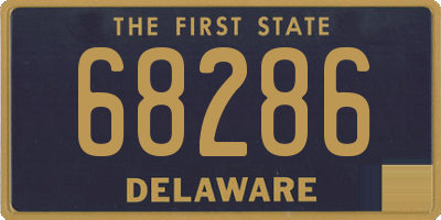 DE license plate 68286