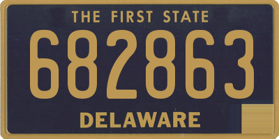 DE license plate 682863