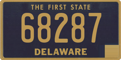 DE license plate 68287