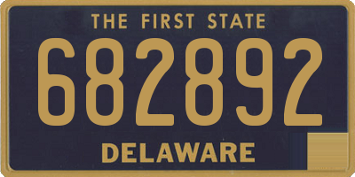 DE license plate 682892
