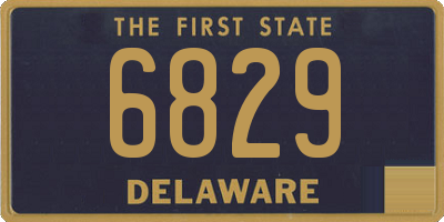 DE license plate 6829