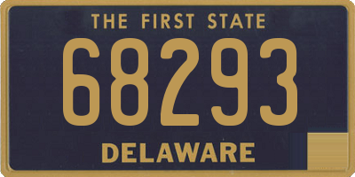 DE license plate 68293