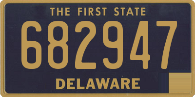 DE license plate 682947