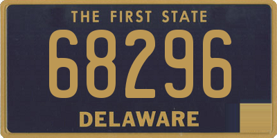 DE license plate 68296