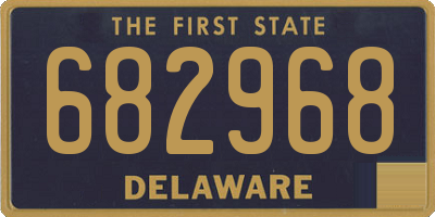 DE license plate 682968