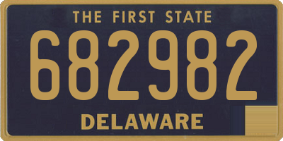DE license plate 682982