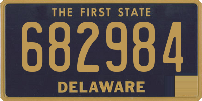 DE license plate 682984