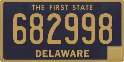 DE license plate 682998