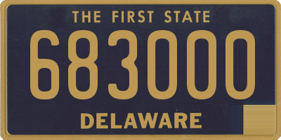 DE license plate 683000