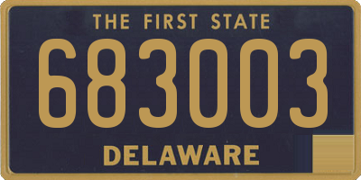 DE license plate 683003