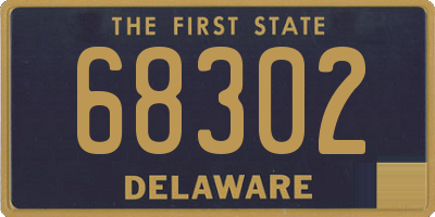 DE license plate 68302