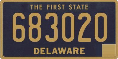 DE license plate 683020
