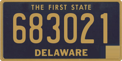 DE license plate 683021