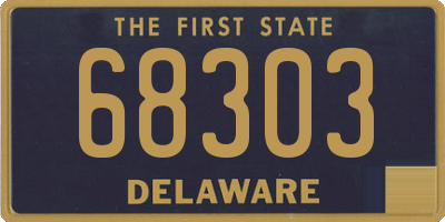 DE license plate 68303