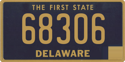 DE license plate 68306