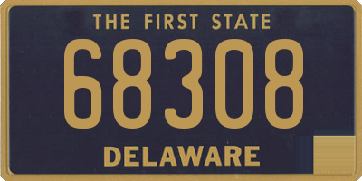 DE license plate 68308