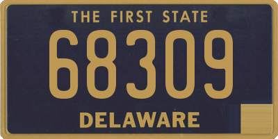 DE license plate 68309