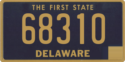 DE license plate 68310