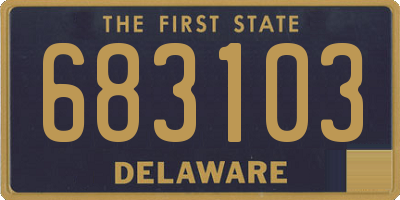 DE license plate 683103