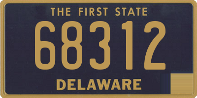 DE license plate 68312