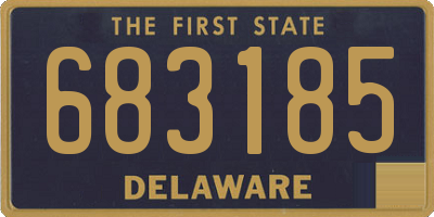 DE license plate 683185