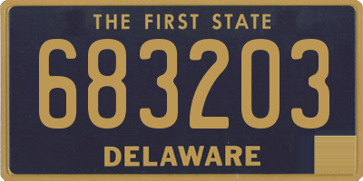 DE license plate 683203