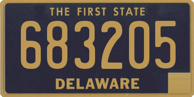 DE license plate 683205