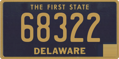 DE license plate 68322