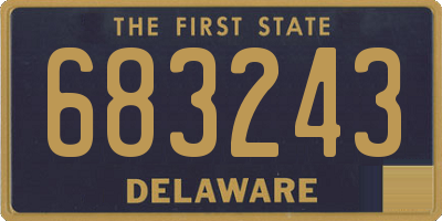 DE license plate 683243