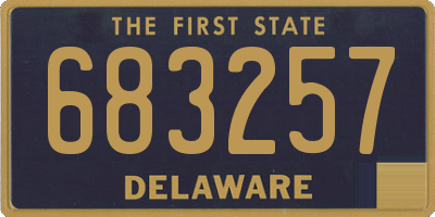 DE license plate 683257