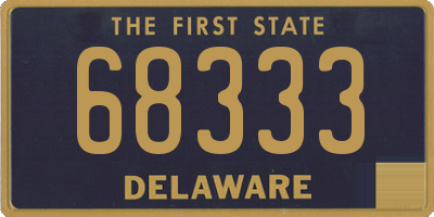 DE license plate 68333